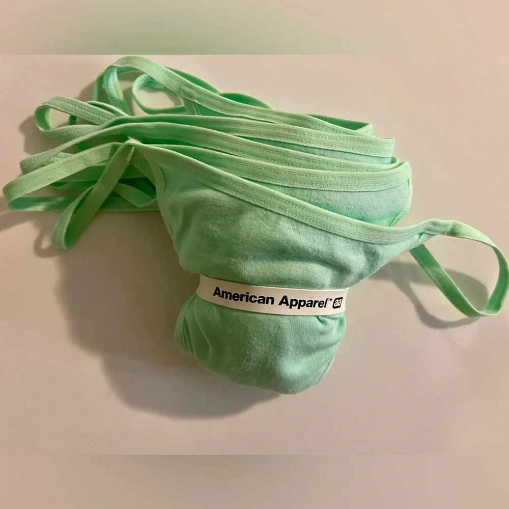American Apparel Mint Green Thongs - set of 12! - Picture 2 of 5